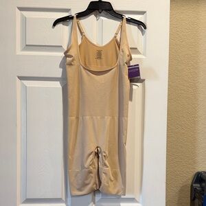 Women's Beige Shapewear Bodysuit L/XL